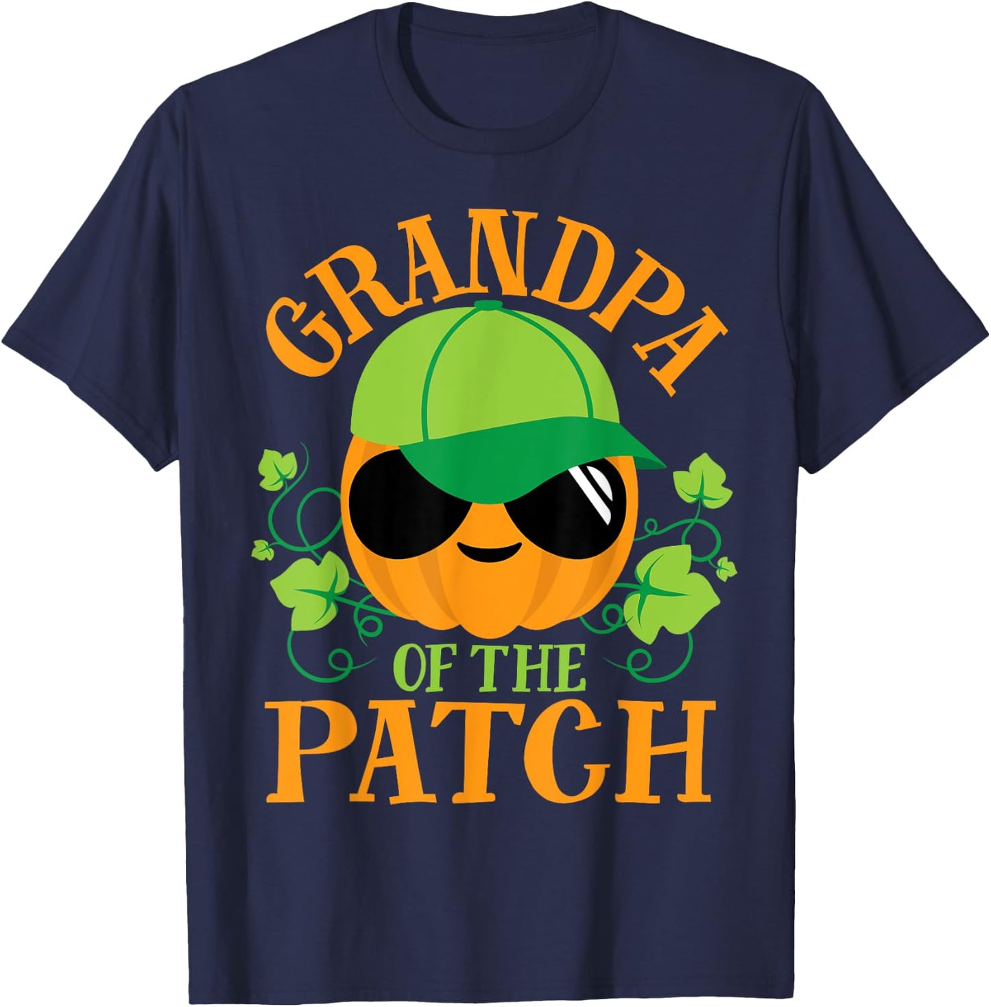 Grandpa Pumpkin of the Patch Matching Family Set Halloween T-Shirt - T-Shirt | Navy