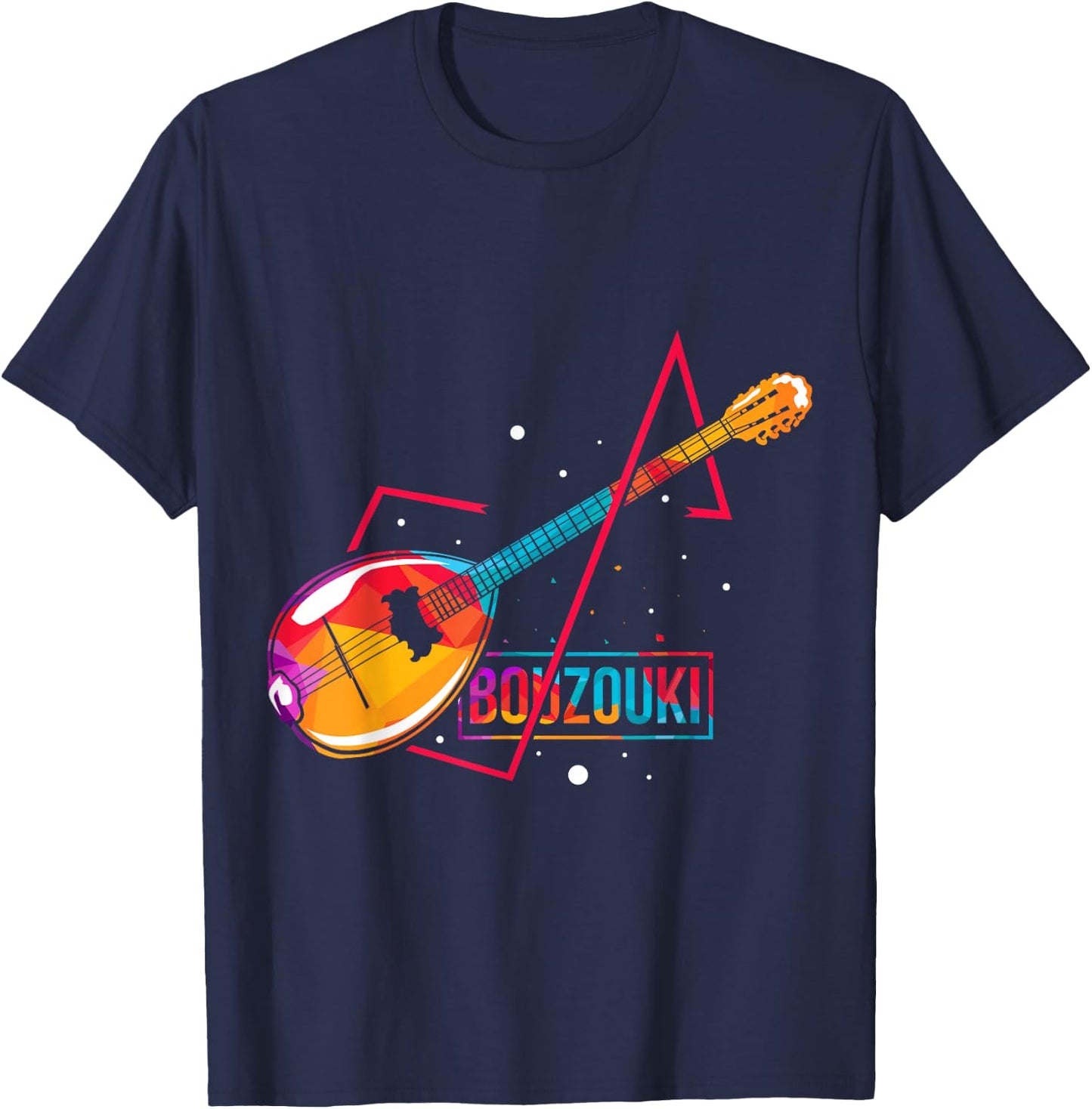 Cool Greek Irish Bouzouki Guitar Instrument T-Shirt - T-Shirt | Navy