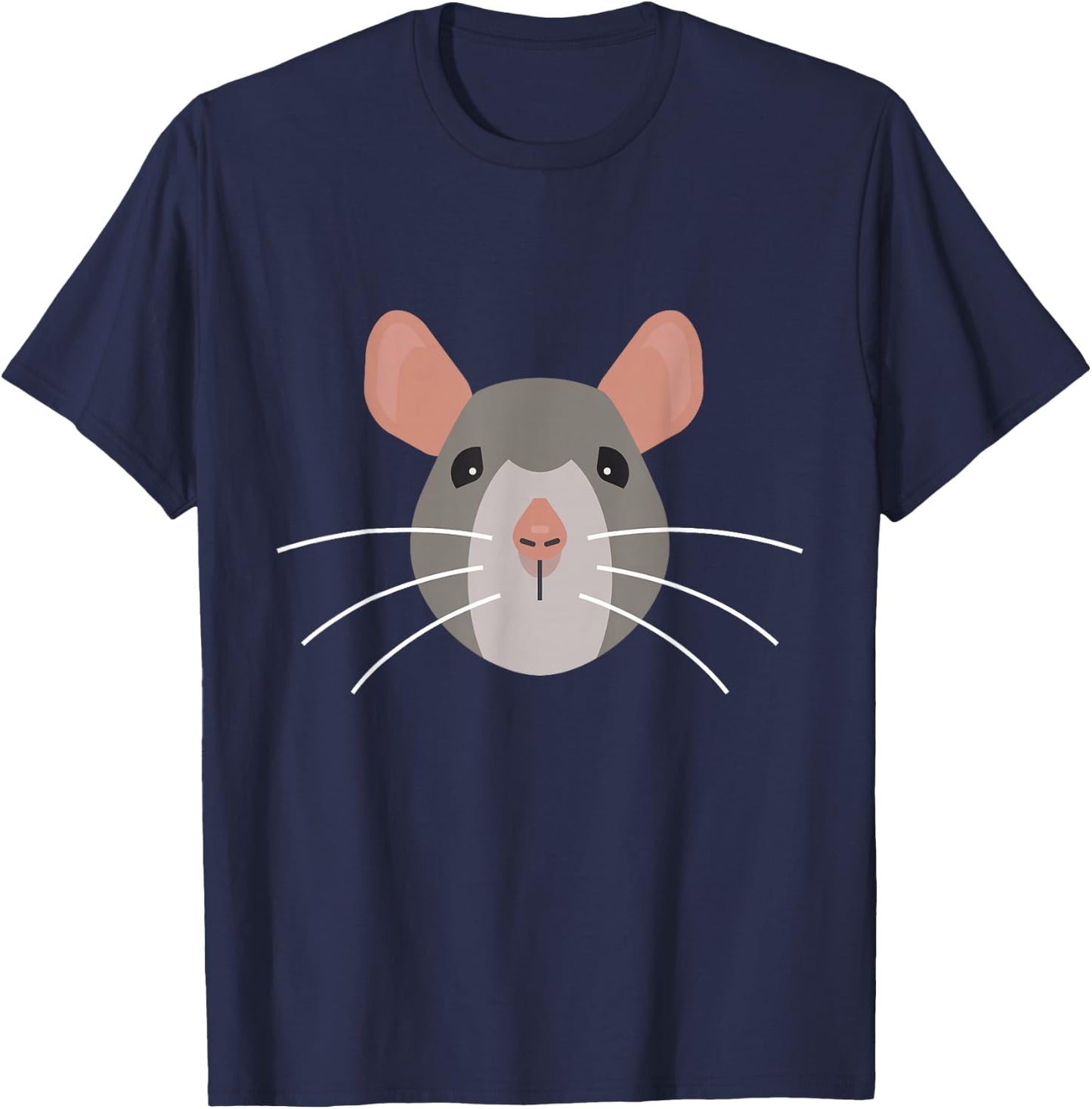 Cute Mouse Face Easy Halloween Costume Adults Kids T-Shirt - T-Shirt | Navy