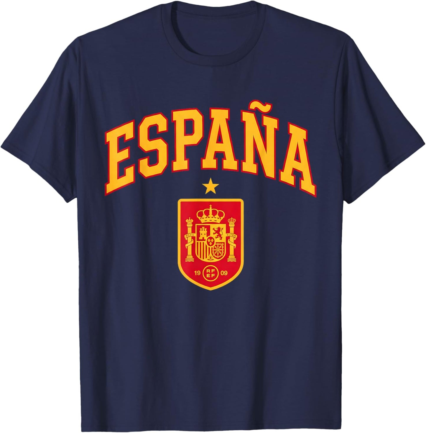 Spain Crest Arched Espana T-Shirt - T-Shirt | Navy