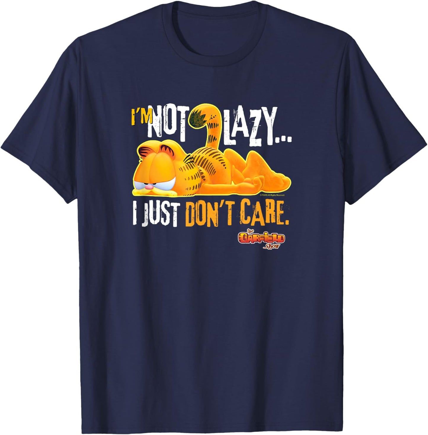 Garfield Just Don't Care T-Shirt - T-Shirt | Navy