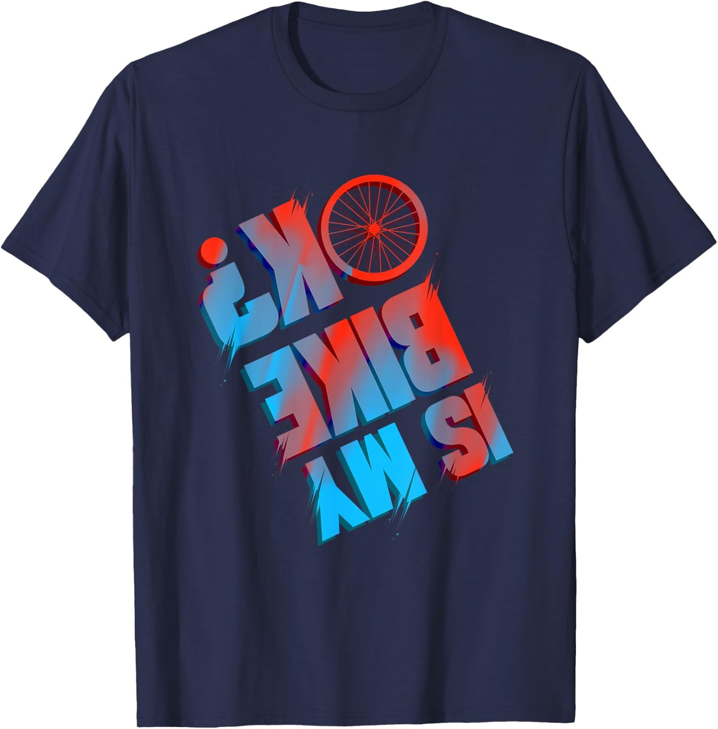 Funny Mountain Bike Tour Cycling Lover Bicycle Rider T-Shirt - T-Shirt | Navy