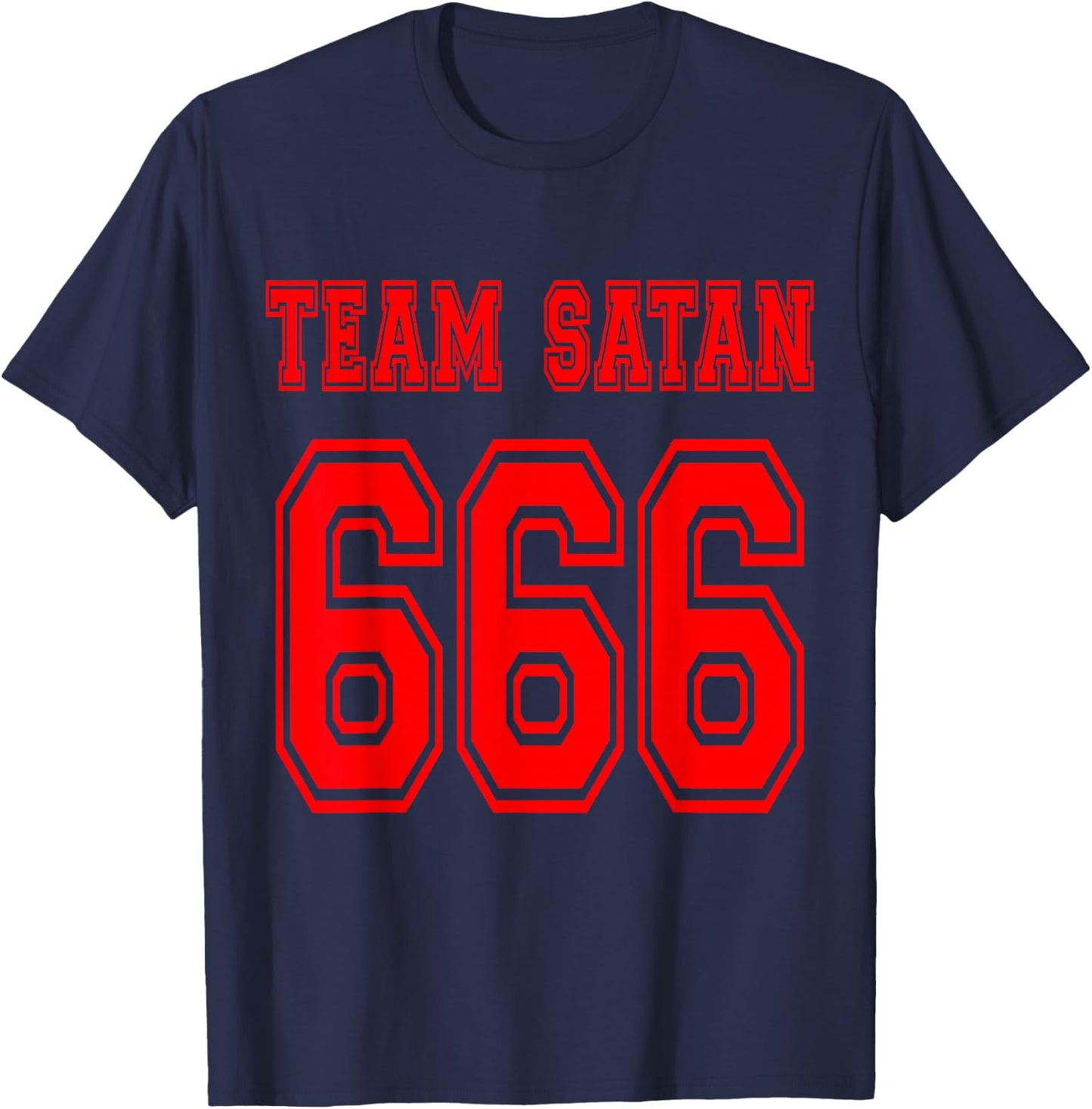 Team Satan 666 T Shirt T-Shirt - T-Shirt | Navy