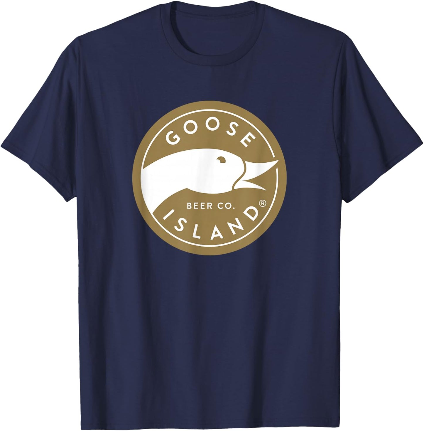 Goose Island Metallic Gold Logo T-Shirt - T-Shirt | Navy