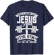 Nothing Jesus And The Gym Can't Get Me Through Fitness Lover T-Shirt - T-Shirt | Navy