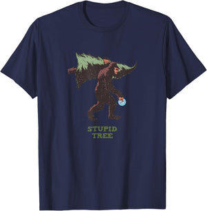 Bigfoot - Disc Golf - Stupid Tree T-Shirt - T-Shirt | Navy