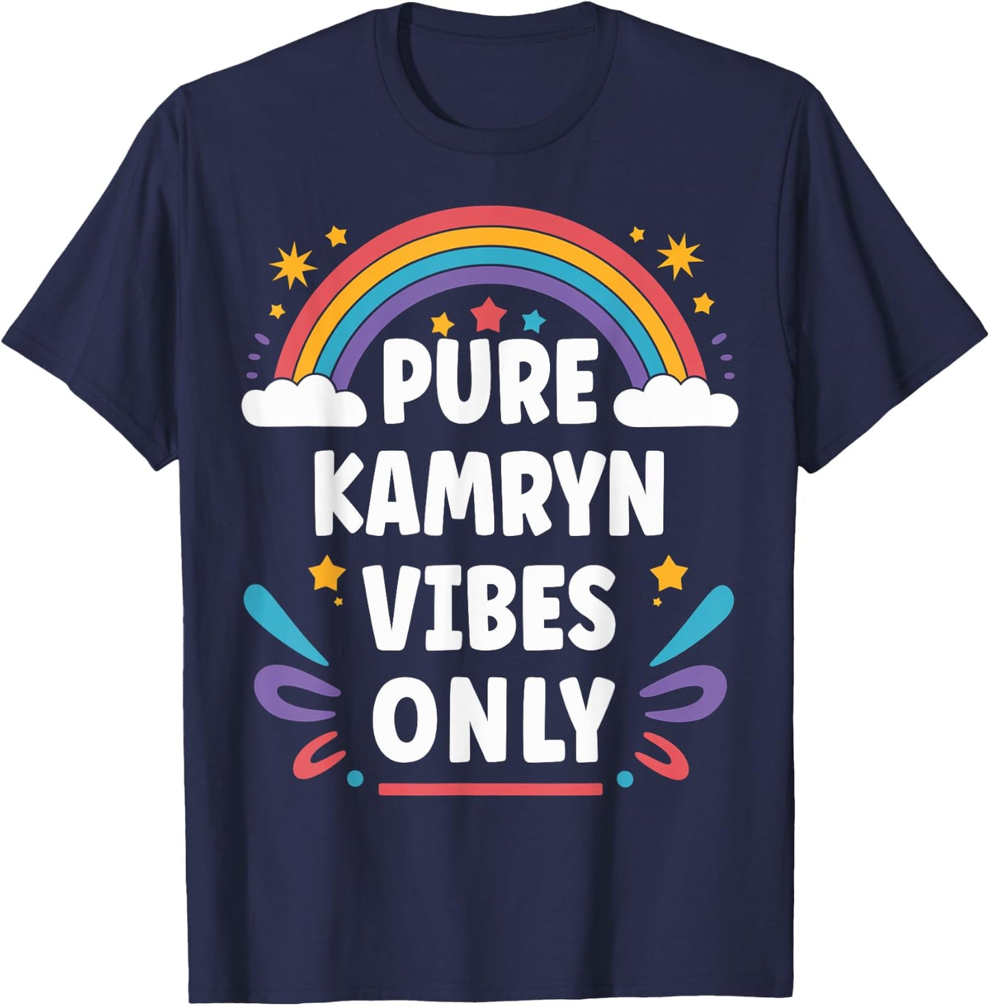 KAMRYN Vibes Only Cute Retro Girls KAMRYN Name T-Shirt - T-Shirt | Navy