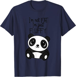 Im not fat im just Fluffy T Shirt Funny Panda Women Men T-Shirt - T-Shirt | Navy