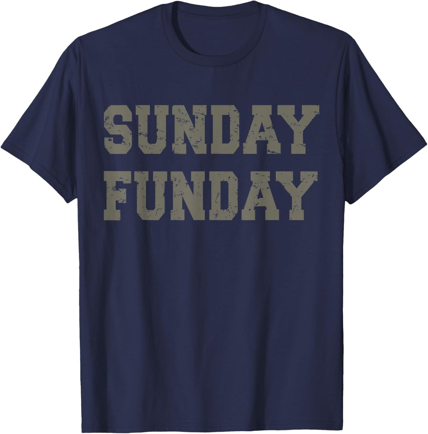 Sunday Funday Design - Sunday Funday Football Game Day T-Shirt - T-Shirt | Navy