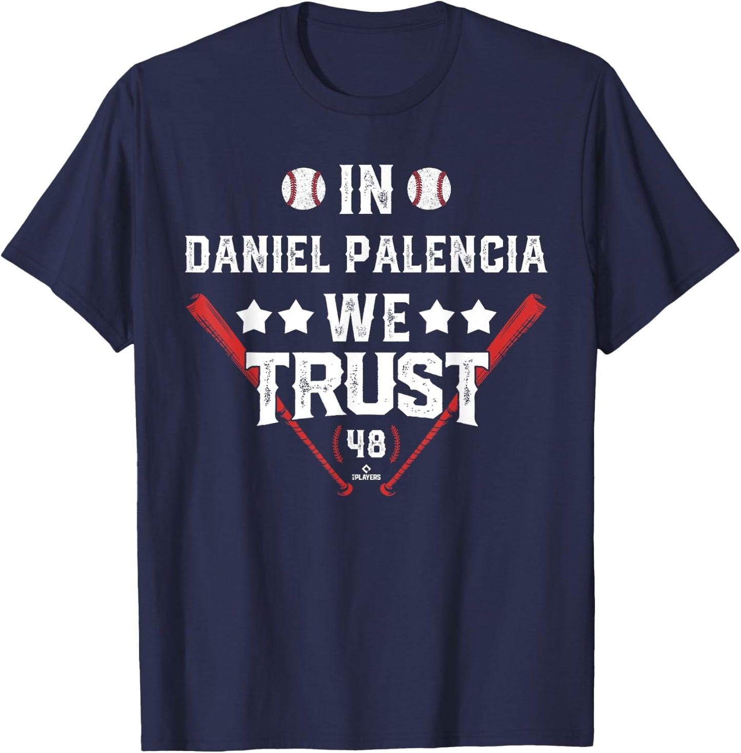 We Trust in Daniel Palencia Chicago Baseball MLBPA T-Shirt - T-Shirt | Navy