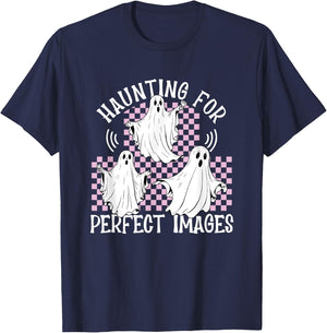 Haunting For Perfect Images Ultrasound Halloween Sonographer T-Shirt - T-Shirt | Navy
