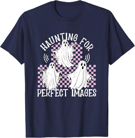 Haunting For Perfect Images Ultrasound Halloween Sonographer T-Shirt - T-Shirt | Navy