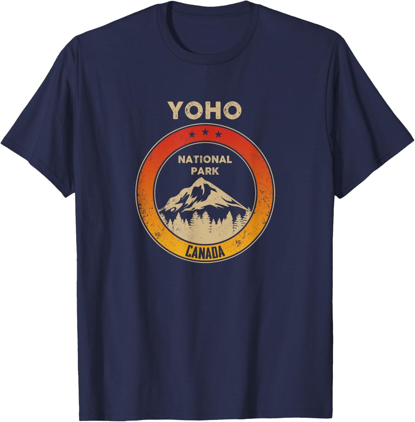 Yoho - Canadian National Park Retro Souvenir T-Shirt - T-Shirt | Navy