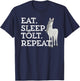 Icelandic Horse Saying Eat Sleep Tolt Toy Pony Women Men Kid T-Shirt - T-Shirt | Navy