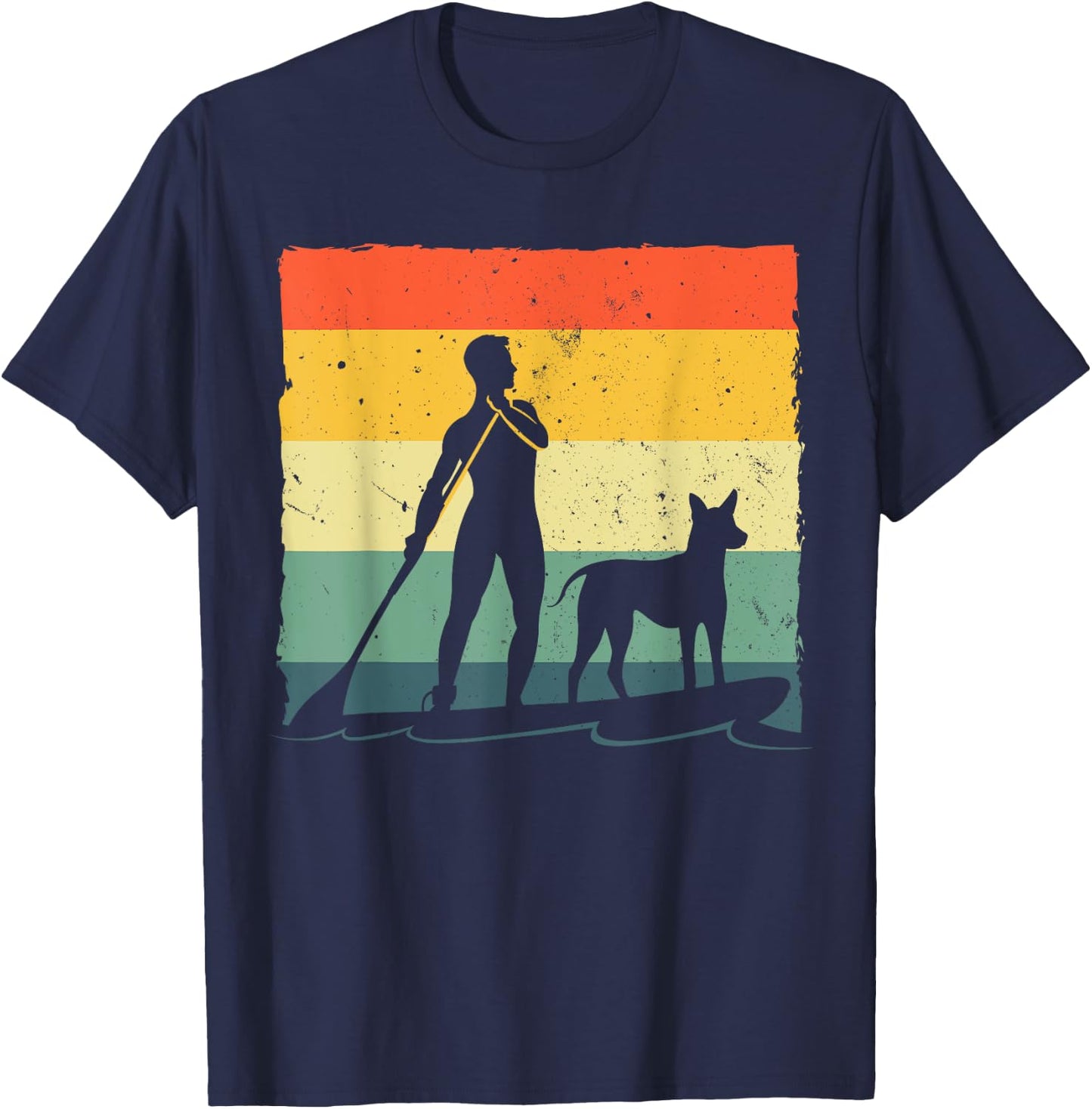 Paddleboard Art Women Stand Up Sup Paddle Boarding T-Shirt - T-Shirt | Navy