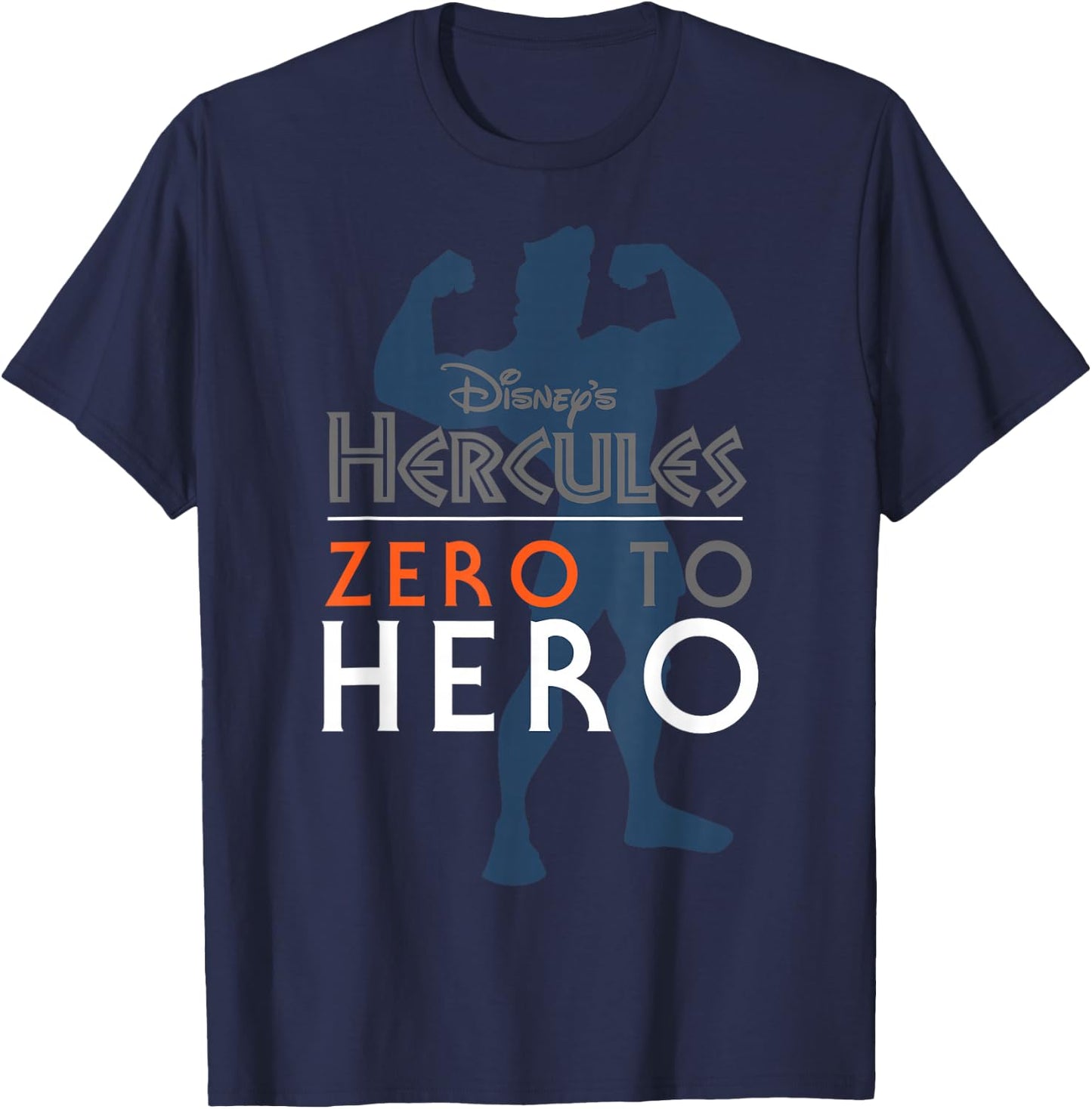 Disney Hercules Zero To Hero Silhouette Graphic T-Shirt - T-Shirt | Navy