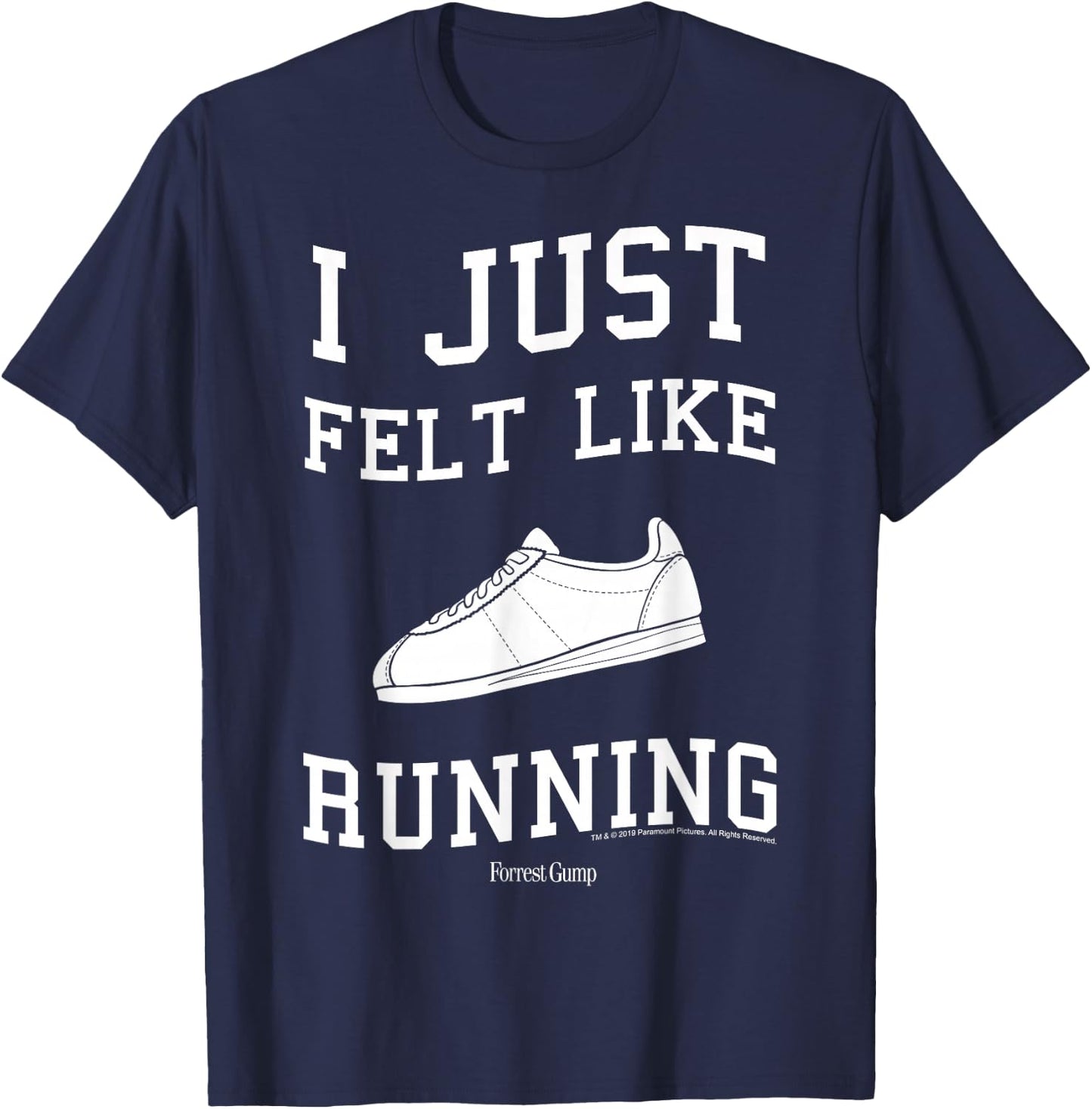 Forrest Gump I Just Felt Like Running Quote T-Shirt - T-Shirt | Navy