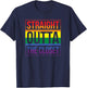 Straight Outta the Closet Pride T-Shirt - T-Shirt | Navy