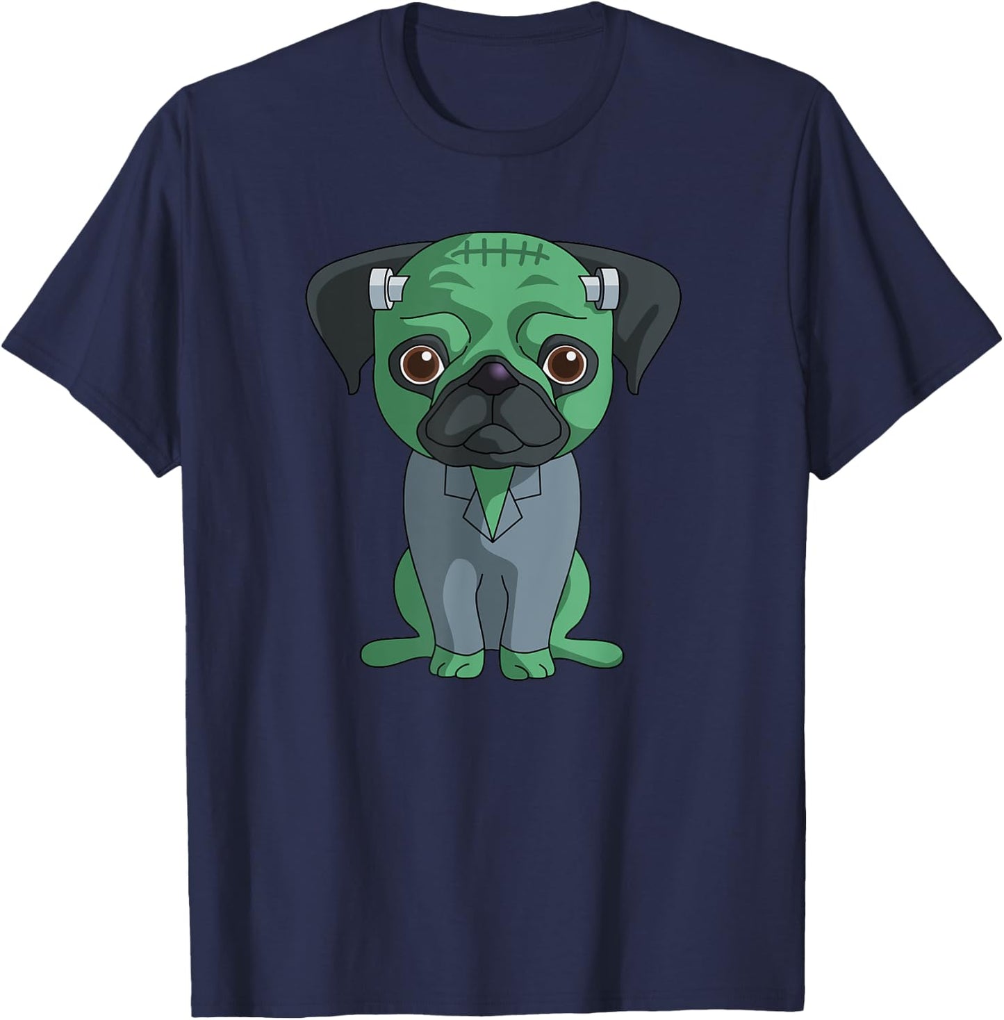 Pug Frankenstein Funny Halloween Gift Shirt T-Shirt - T-Shirt | Navy