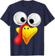 Thanksgiving Turkey Face Matching Family Costume Gift Kids T-Shirt - T-Shirt | Navy
