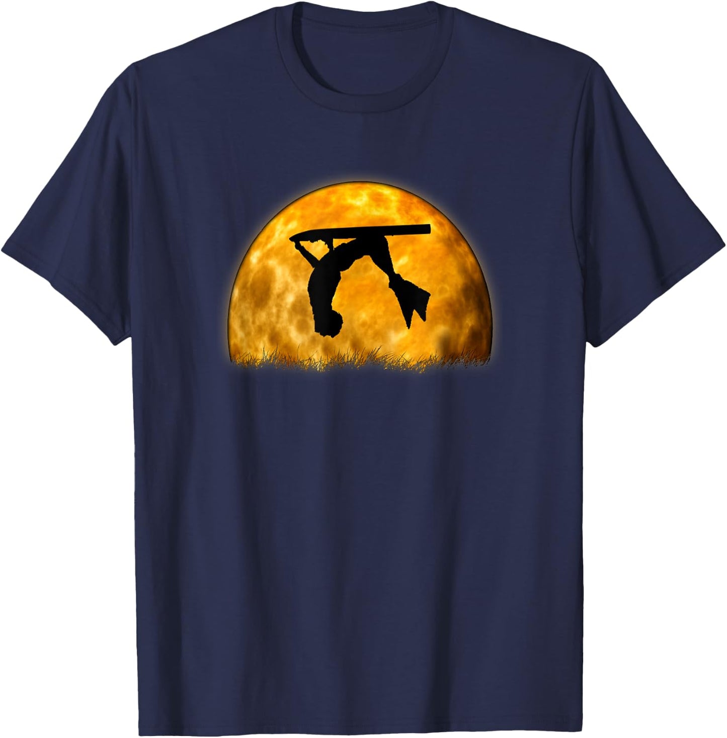 Bodyboard Sunset Silhouette Moon Rise Bodyboarder Gift T-Shirt - T-Shirt | Navy