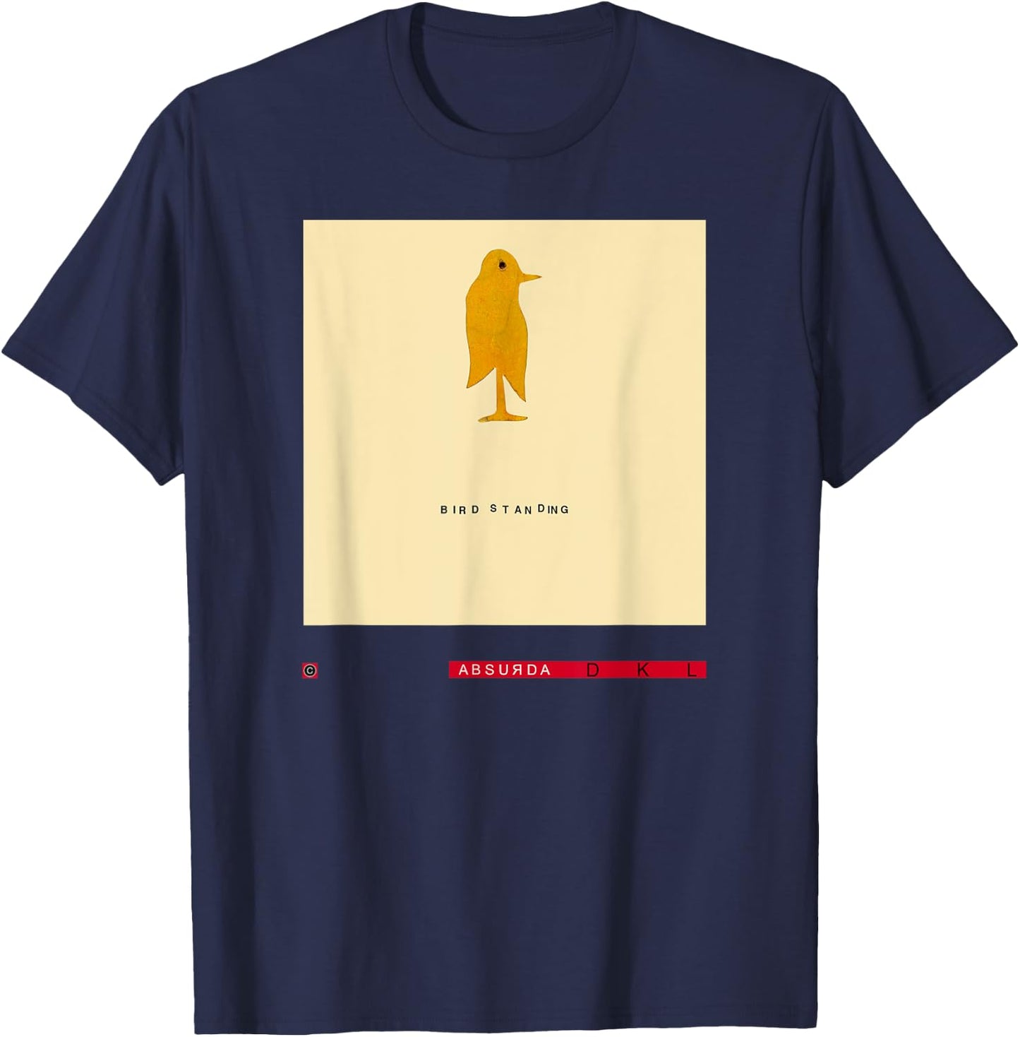 Studio: David Lynch Bird Standing T-Shirt - T-Shirt | Navy