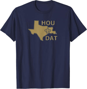 Hou Dat Houston Louisiana Shirt T-Shirt - T-Shirt | Navy