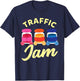 Traffic Jam Fruit Jam Funny Food Pun T-Shirt - T-Shirt | Navy