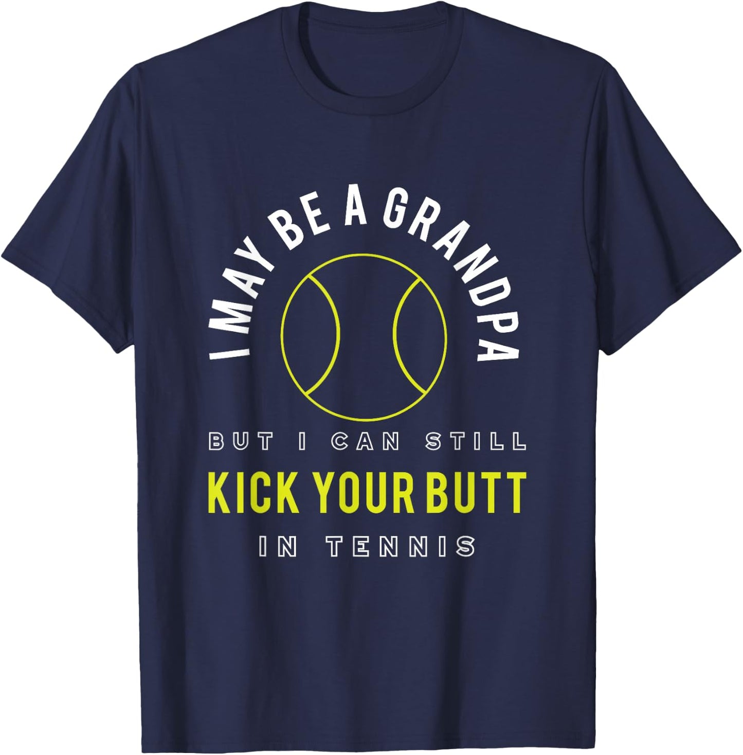 Funny Tennis Grandpa Tennis Player T-Shirt - T-Shirt | Navy