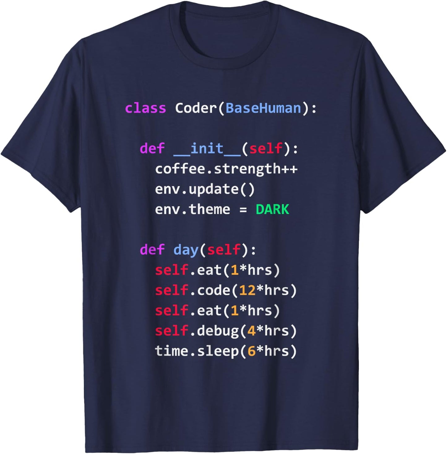 Python Eat Code Sleep Repeat T-Shirt - T-Shirt | Navy