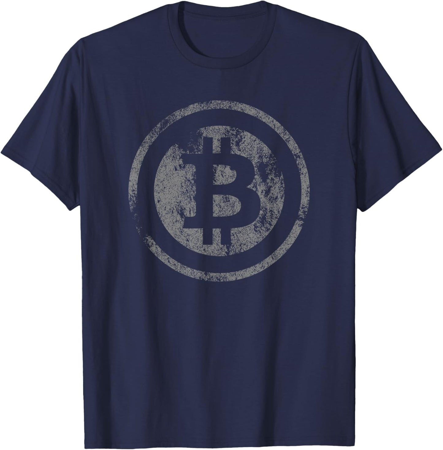 Vintage Bitcoin Logo T-Shirt - T-Shirt | Navy