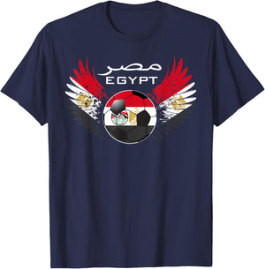 Vintage Egypt Football Fans Jersey T-Shirt - T-Shirt | Navy
