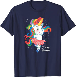 Girl Ballerina SHIRT Unicorn ballet dancing Kids Gift T-Shirt - T-Shirt | Navy