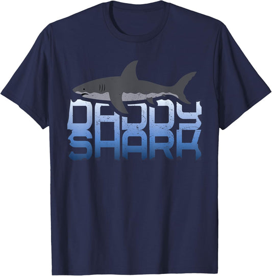 Daddy Shark Clothes Outfit Father's Day Gift Sharks T-Shirt - T-Shirt | Navy