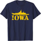 USS Iowa Shirt-Battleship T Shirts-Graphic Distressed T-Shirt - T-Shirt | Navy