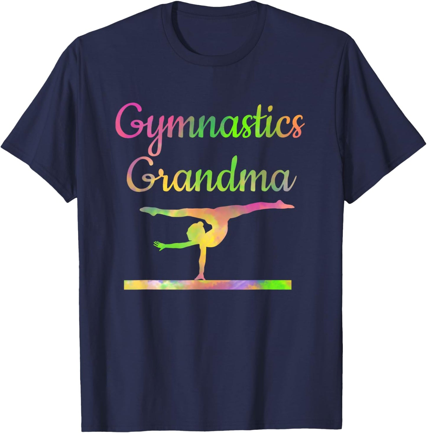 Gymnastics Grandma T Shirt Gymnast Grandmother Gigi Mimi T-Shirt - T-Shirt | Navy