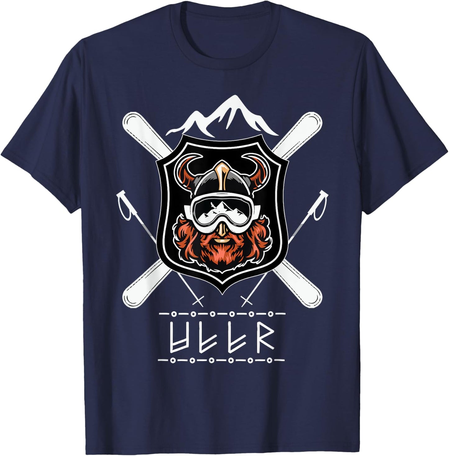 Ullr God Of Archery Shirt Norse Hunting Viking Ski T-Shirt - T-Shirt | Navy