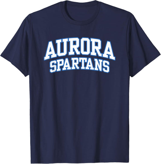 Aurora University Spartans Apparel Sports Fan T-Shirt - T-Shirt | Navy