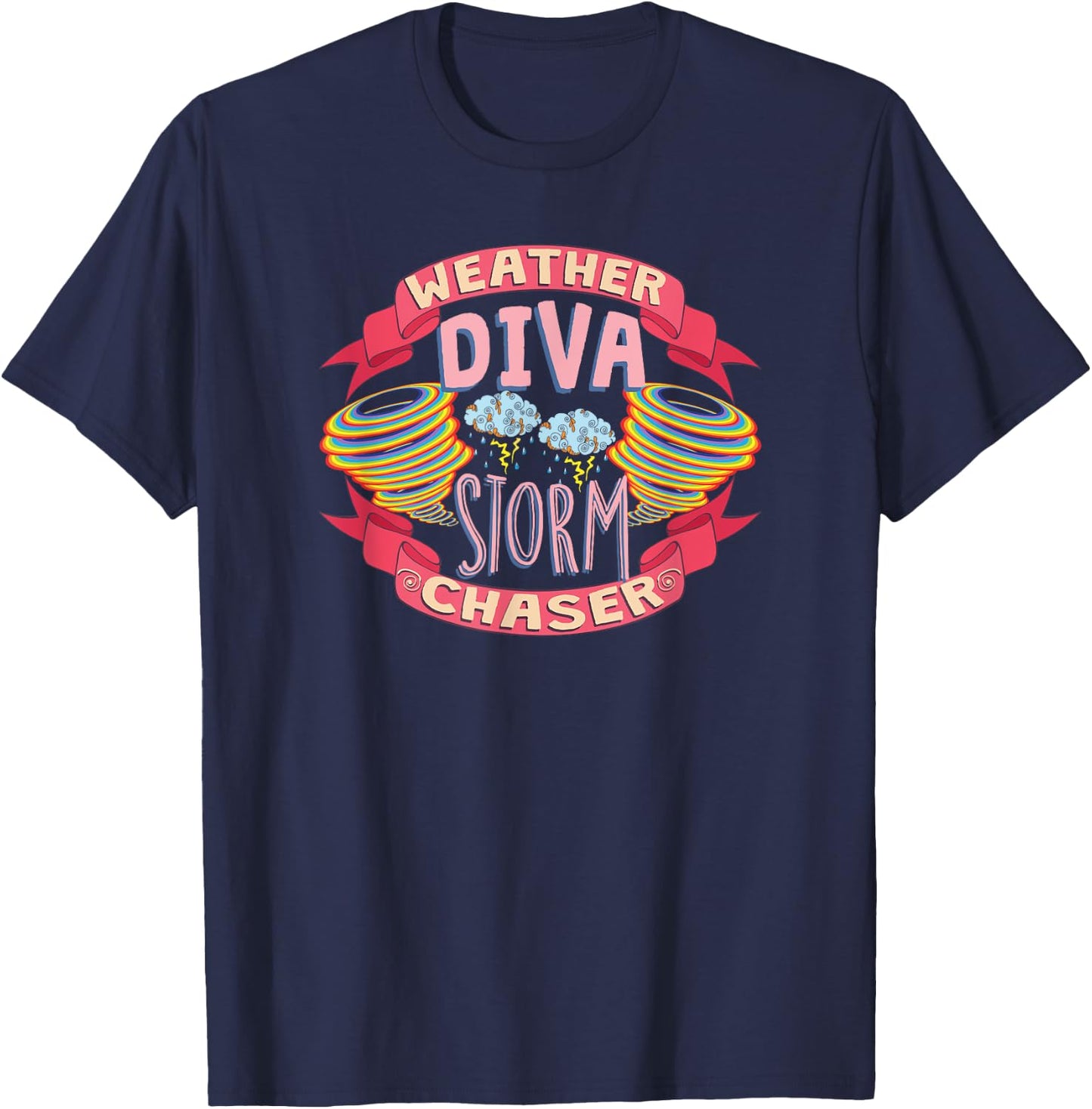 Weather Diva Storm Chaser Graphic Storm Adventure T-Shirt - T-Shirt | Navy