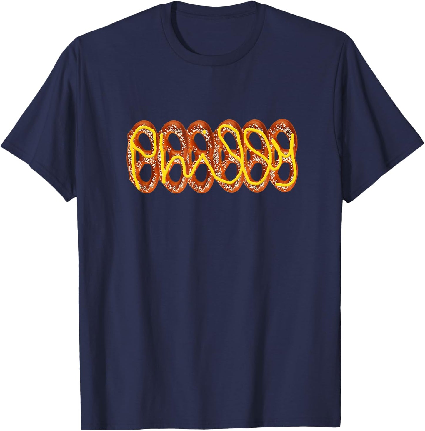 Philadelphia Philly Fan Soft Pretzel Mustard Funny Original T-Shirt - T-Shirt | Navy