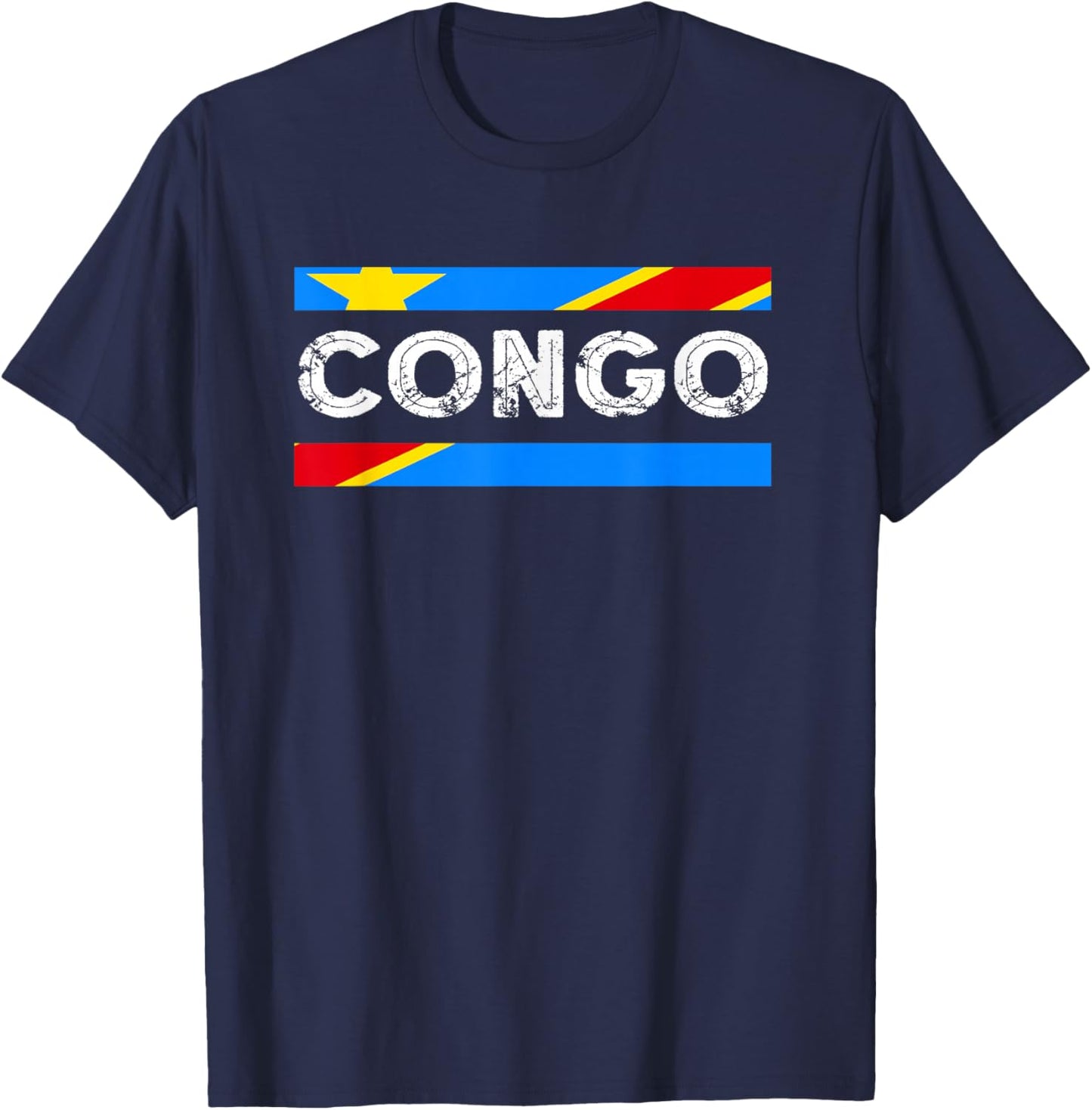 Republic Of Congo Congolese Flag DRC Congolese Pride Congo T-Shirt - T-Shirt | Navy