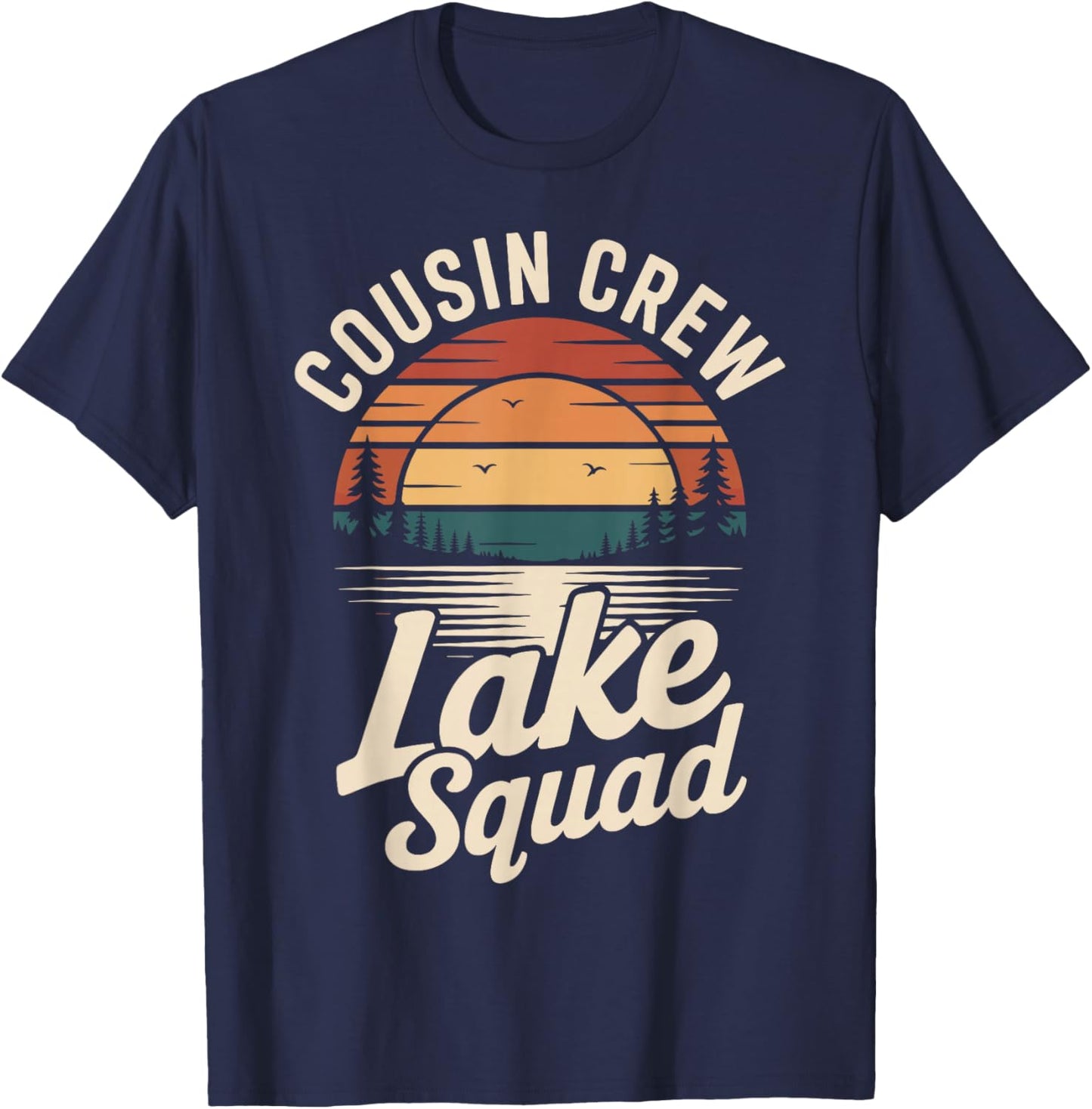 Funny Cousin Vacation Cousin Crew Lake Squad T-Shirt - T-Shirt | Navy
