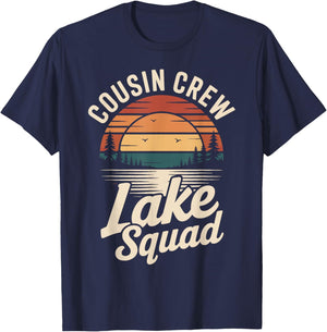 Funny Cousin Vacation Cousin Crew Lake Squad T-Shirt - T-Shirt | Navy