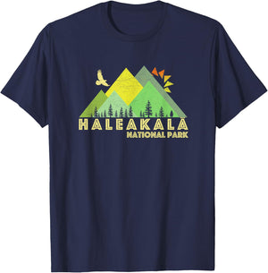 Retro Vintage Haleakala National Park T-Shirt - T-Shirt | Navy