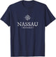 Vintage Nassau Bahamas Compass Retro Souvenir T-Shirt - T-Shirt | Navy