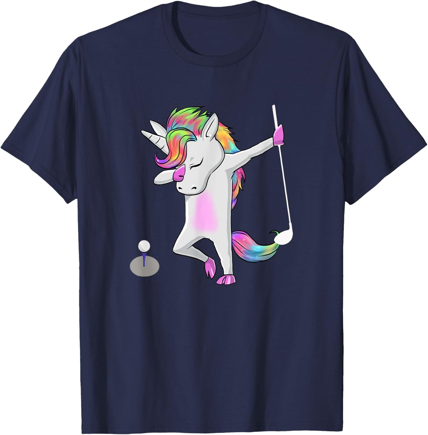 Golf Dabbing Unicorn Funny Dab Dance Funny Gift T-Shirt - T-Shirt | Navy