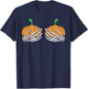 Pumpkin Skeleton Hands Bra Halloween Costume Girls Women T-Shirt - T-Shirt | Navy