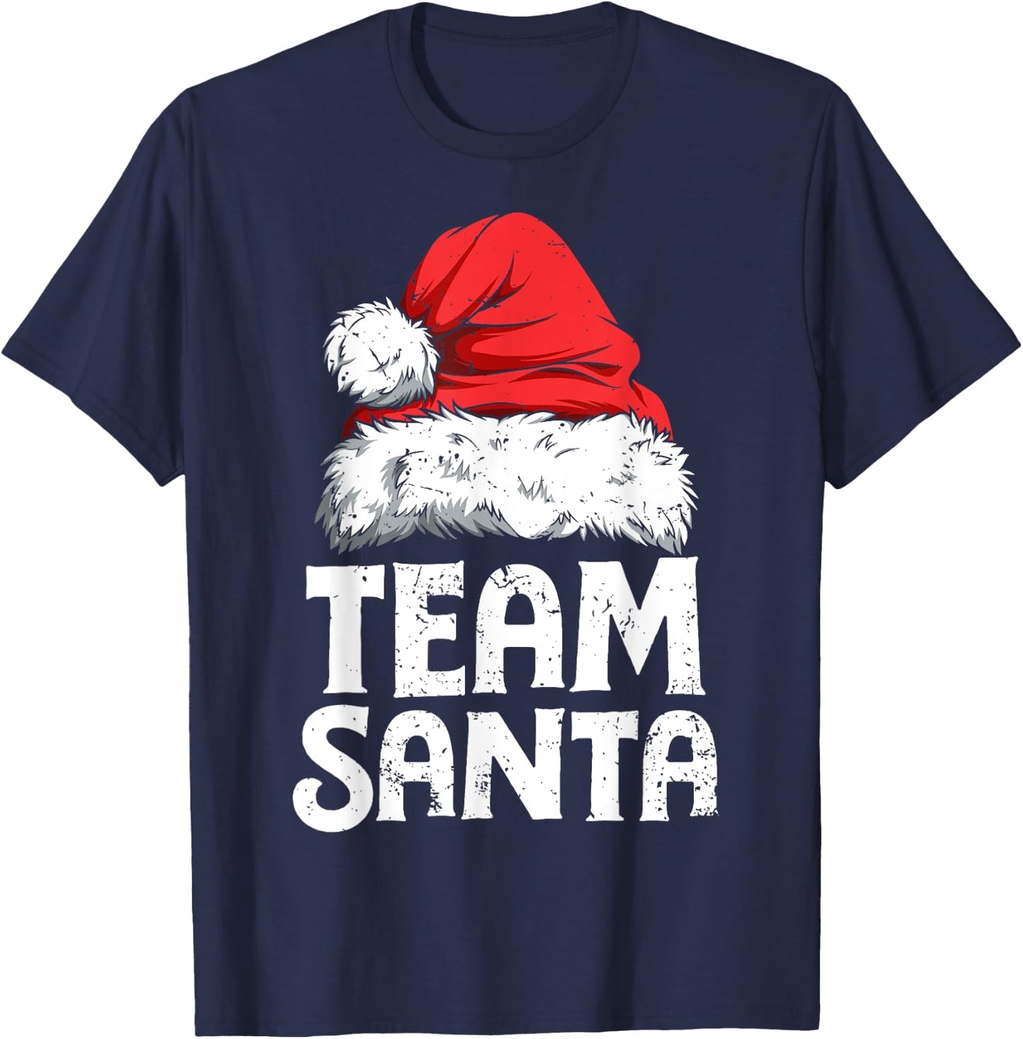 Team Santa Christmas Squad Family Matching Pajamas Boys Men Short Sleeve T-Shirt - T-Shirt | Navy