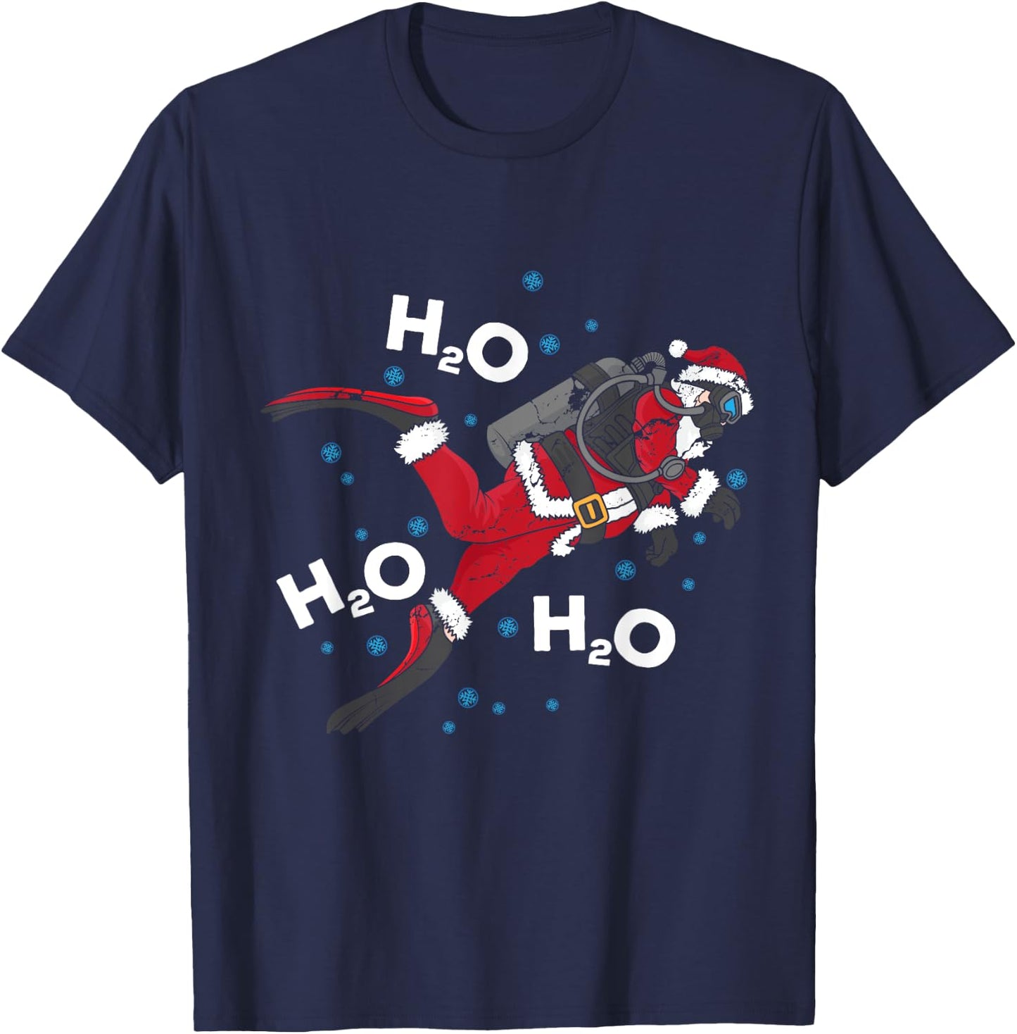 Funny Diving H2O Pun Scuba Gift T-Shirt - T-Shirt | Navy