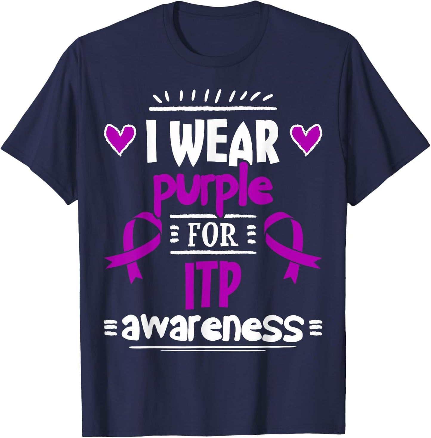 ITP - Immune Thrombocytopenia Platelets Gift T-Shirt - T-Shirt | Navy